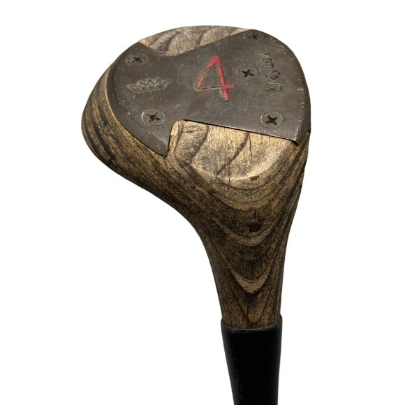 Vintage Kroydon Crown 4 Persimmon Wood Golf Club RH 42" READ - Picture 1 of 7